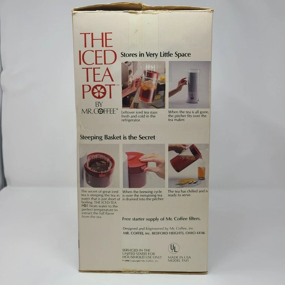 The Iced Tea Pot by Mr. Coffee Tea Maker Model TM1 Red 2 QT Excellent Condition